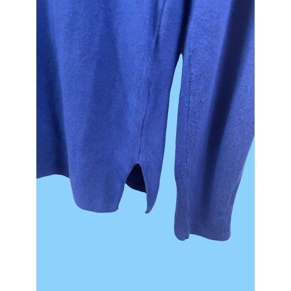 Eileen Fisher Womens Boxy Sweater Royal Blue Large - Picture 4 of 5